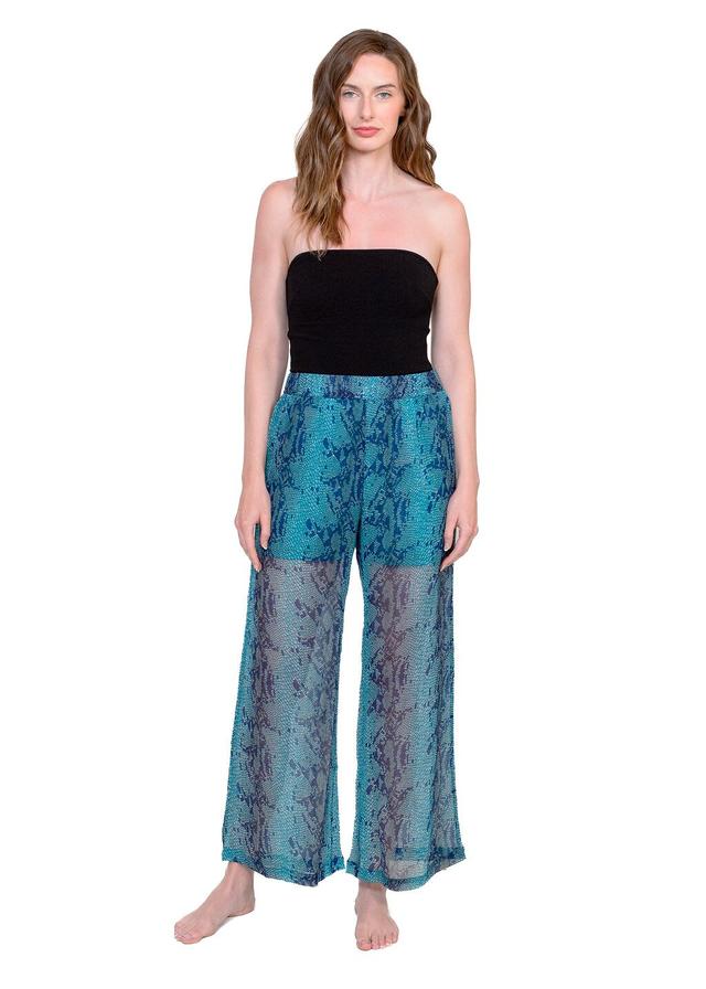 LATTELOVE Latte Love Chiffon Pant Coverup | Style: Turquoise | Size: Large | by TSC