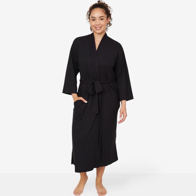 N Natori Soothe Rib Robe | Style: Black | Size: Small | by TSC