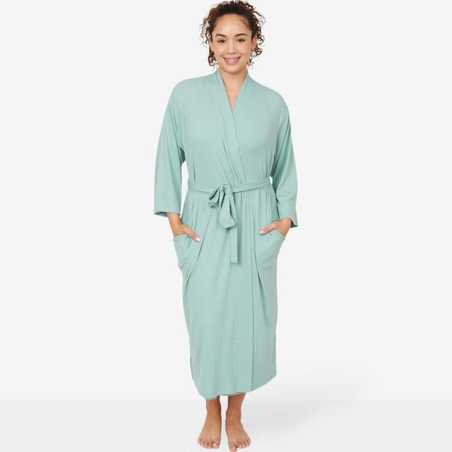 N Natori Soothe Rib Robe | Style: Sage | Size: Medium | by TSC