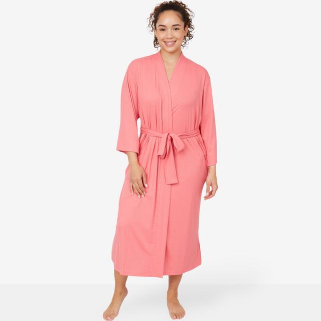N Natori Soothe Rib Robe | Style: Sunset Rose | Size: 1X | by TSC
