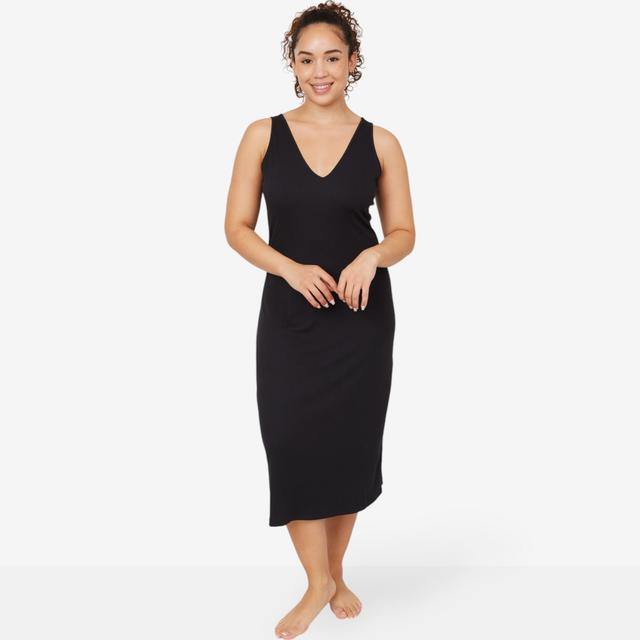 N Natori Soothe Rib Lounge Gown | Style: Black | Size: XL | by TSC