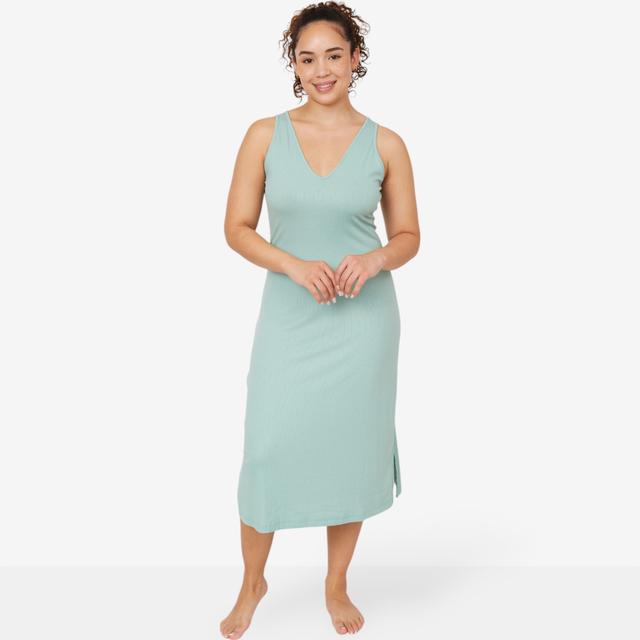N Natori Soothe Rib Lounge Gown | Style: Sage | Size: XS | by TSC