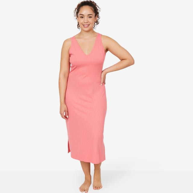 N Natori Soothe Rib Lounge Gown | Style: Sunset Rose | Size: 3X | by TSC
