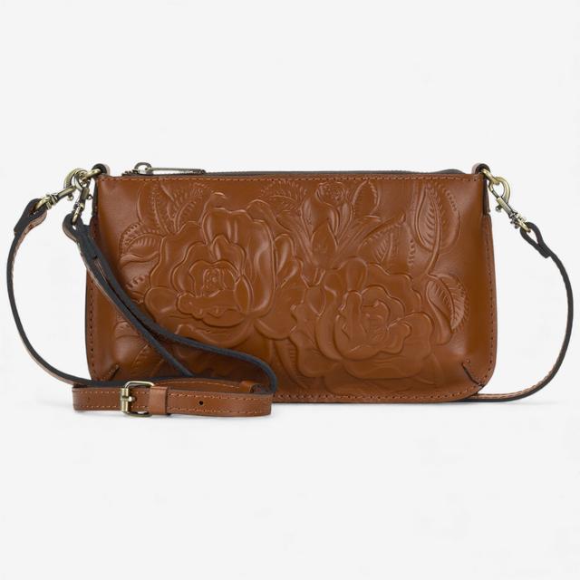Patricia Nash Laurina Leather Wristlet Crossbody | Style: Heritage Tan | by TSC