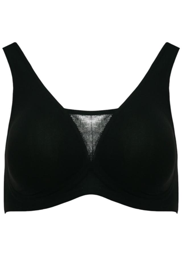 Rhonda Shear Shapewear Shear Plunge Gel Bra with Mesh | Style: Black | Size: XL | by TSC