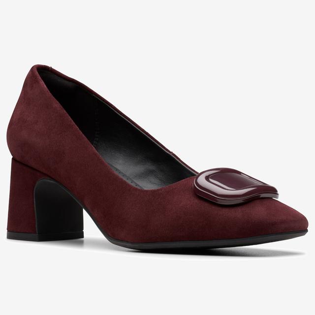 Clarks Footwear Fernie Trim Pump | Style: Merlot Suede | Size: 9H | by TSC