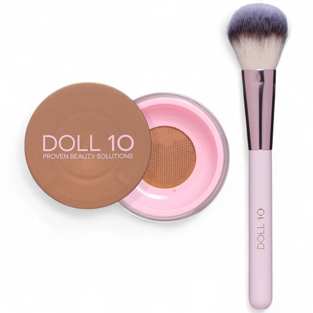 Doll 10 Skin Warming Filter Powder with Genius Bronzing Brush | by TSC