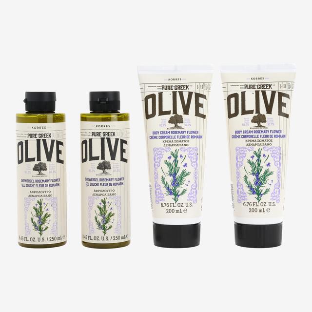KORRES Natural Products Pure Greek Olive 4-Piece Bath & Body Collection | Style: Rosemary Flower | by TSC