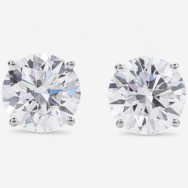EVERA Diamonds 14K Gold 4.00ctw Diamond Stud Earrings | Style: White Gold | by TSC