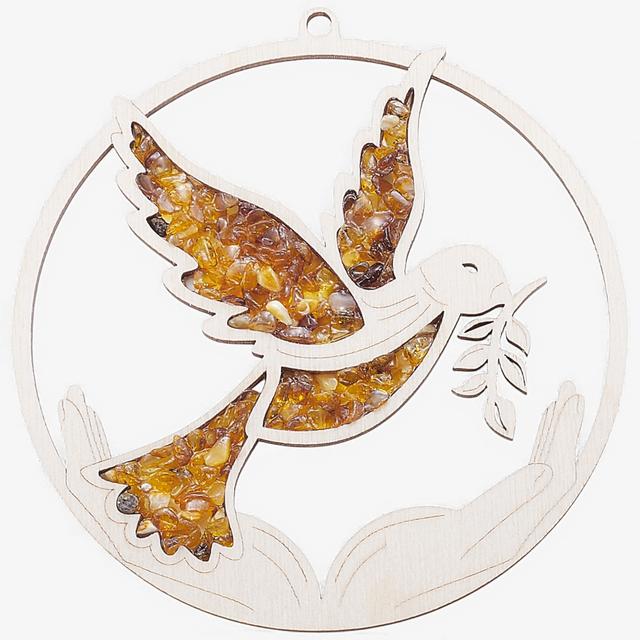 Amber Extraordinaire and Wood Suncatcher | Style: Dove | by TSC