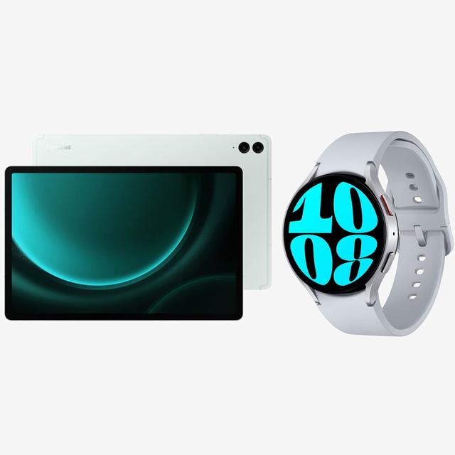 Samsung Galaxy Tab S9 FE+ 12.4" (256 GB, light green) and Watch6 BT 44 mm (black) | by TSC