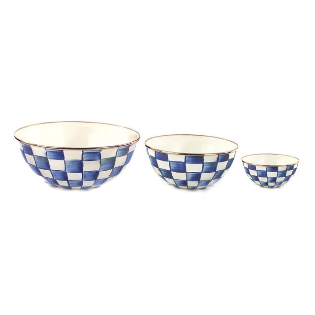 MacKenzie Childs MacKenzie-Childs Mixing Bowls (set of 3) | Style: Royal Check | by TSC