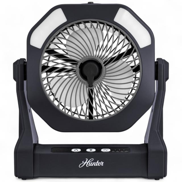 Hunter Home Rechargeable Misting Fan | Style: Black | by TSC