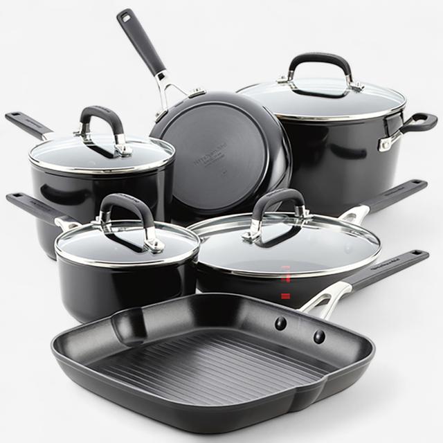 KitchenAid Forged Hard Anodized 10-Piece Cookware Set | by TSC