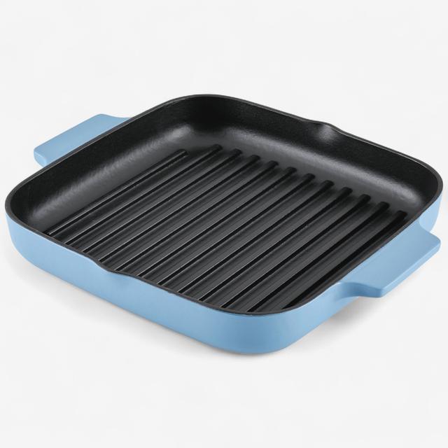 KitchenAid 11" Enamelled Cast Iron Grill Pan | Style: Blue Velvet | by TSC