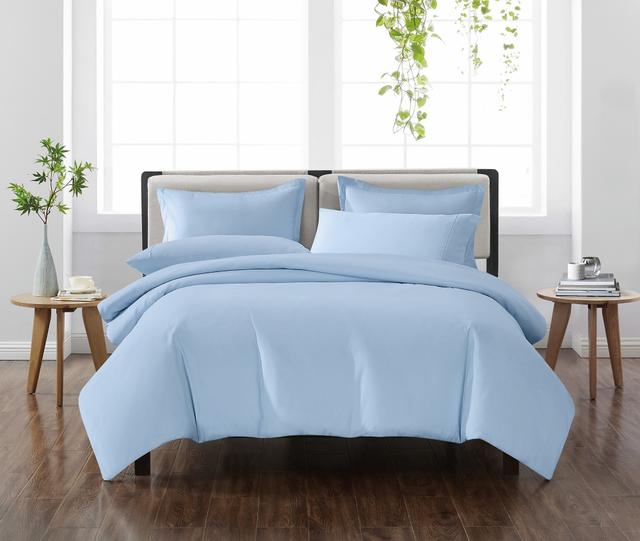 Cannon Home Duvet Cover Set | Style: Light Blue | Size: TWIN/TWIN XL | by TSC
