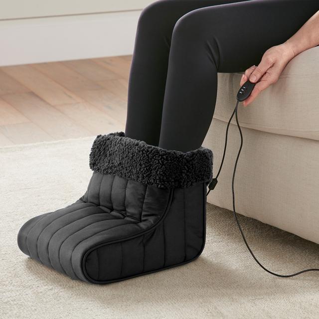 Shavel Micro Flannel Electric Foot Warmer | Style: Charcoal | by TSC