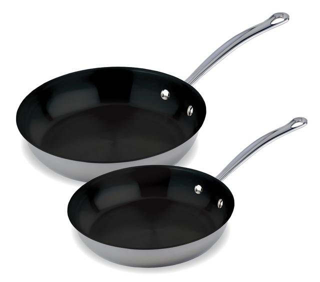 Chef Michael Smith Meyer Dynasty Clad Non-Stick Frying Pan Set (set of 2) | by TSC