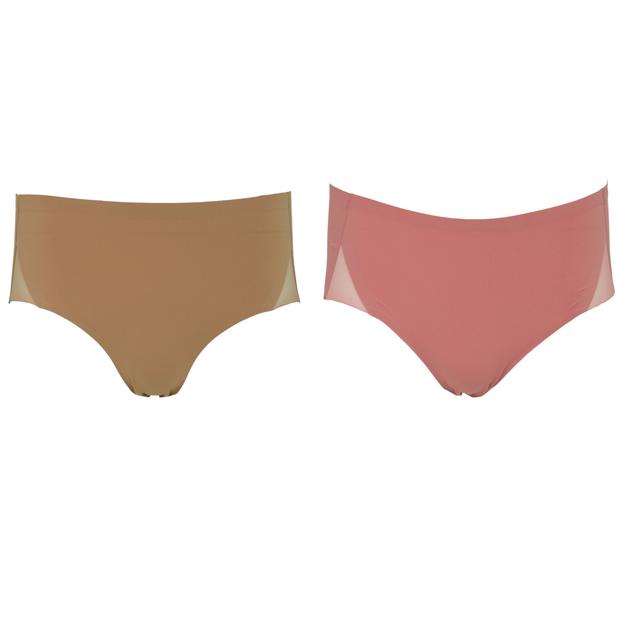 Rhonda Shear Shapewear Shear Invisible Edge Lace Brief (2-pack) | Style: Sienna/Mauve | Size: 3X | by TSC