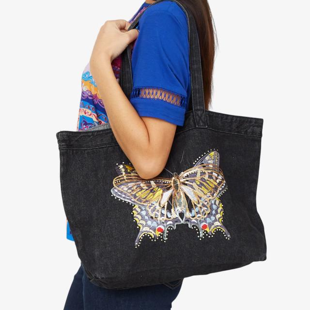 DG2 by Diane Gilman Embroidered Tote Bag | Style: Black | by TSC