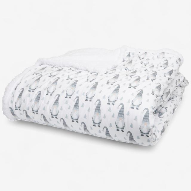 Shavel Micro Flannel Sherpa Blanket | Style: Gnomes | Size: TWIN | by TSC