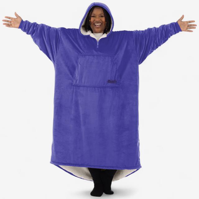 The Comfy Long Quarter Zip | Style: Peri Purple | by TSC