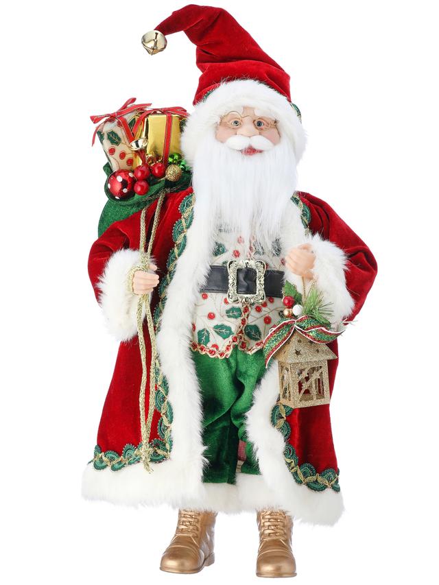 Holiday Memories 18" Fabric Holly Days Santa | by TSC