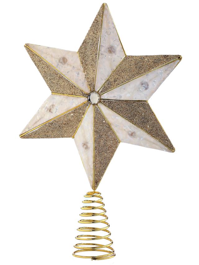 Holiday Memories Capiz with Glitter Star Tree Topper | by TSC