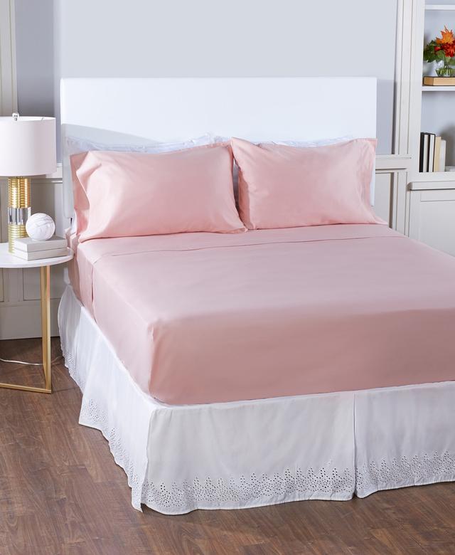 Home Suite 600 Thread-Count 100% Egyptian Cotton Sheet Set | Style: Blush | Size: TWIN XL | by TSC