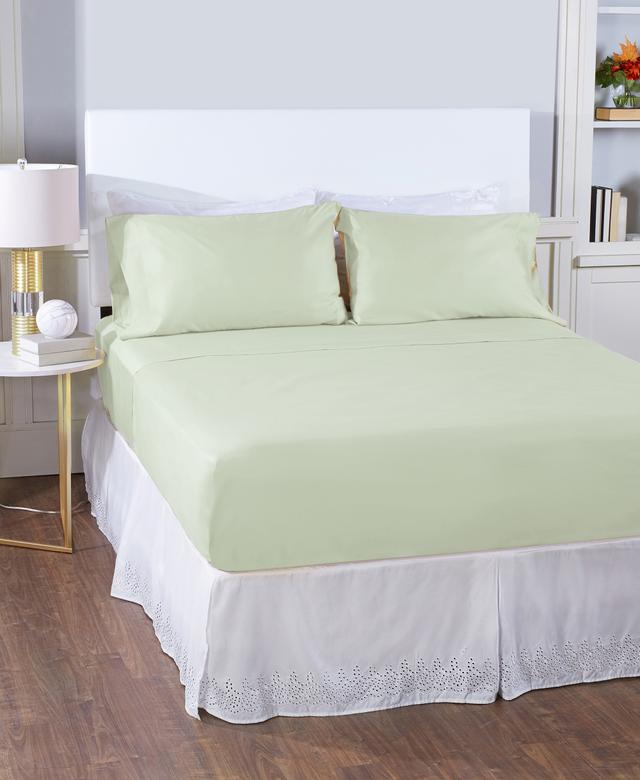 Home Suite 600 Thread-Count 100% Egyptian Cotton Sheet Set | Style: Celadon | Size: TWIN | by TSC