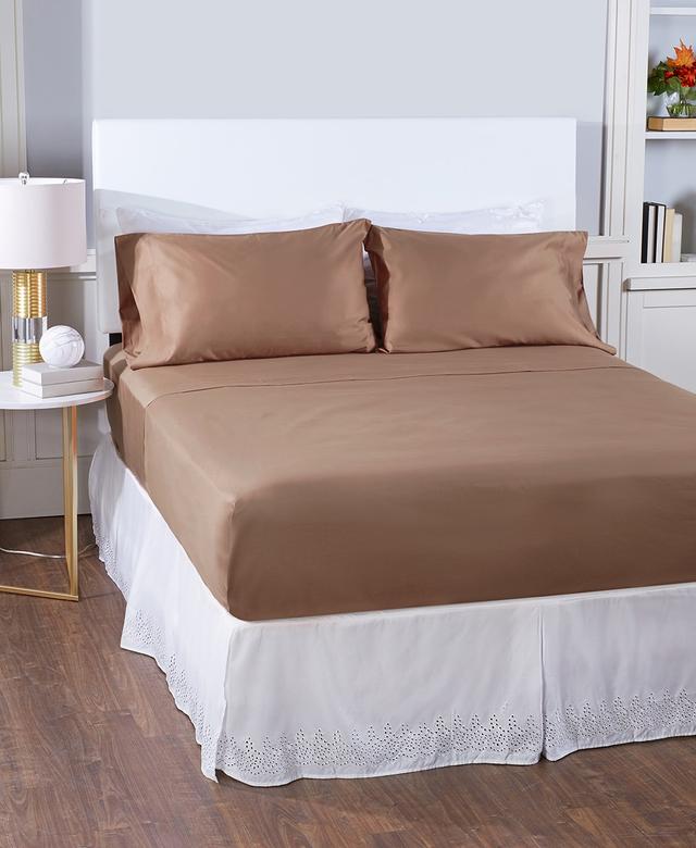 Home Suite 600 Thread-Count 100% Egyptian Cotton Sheet Set | Style: Latte | Size: DOUBLE | by TSC