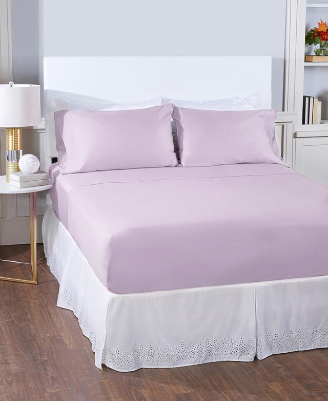 Home Suite 600 Thread-Count 100% Egyptian Cotton Sheet Set | Style: Lavender | Size: TWIN | by TSC