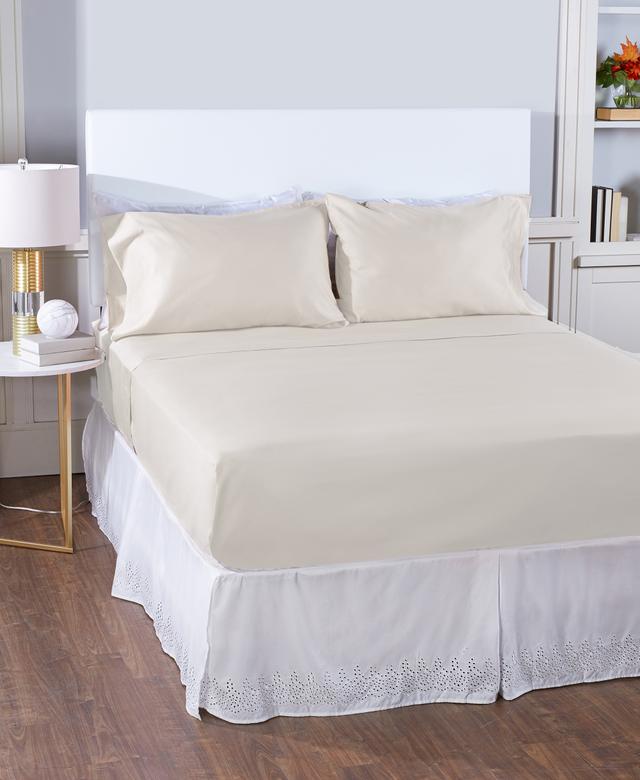 Home Suite 600 Thread-Count 100% Egyptian Cotton Sheet Set | Style: Sand | Size: QUEEN | by TSC