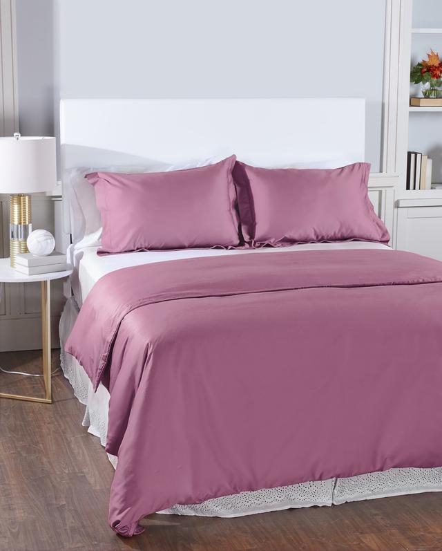 Home Suite 600 Thread-Count 100% Egyptian Cotton Duvet Cover Set | Style: Orchid | Size: TWIN | by TSC