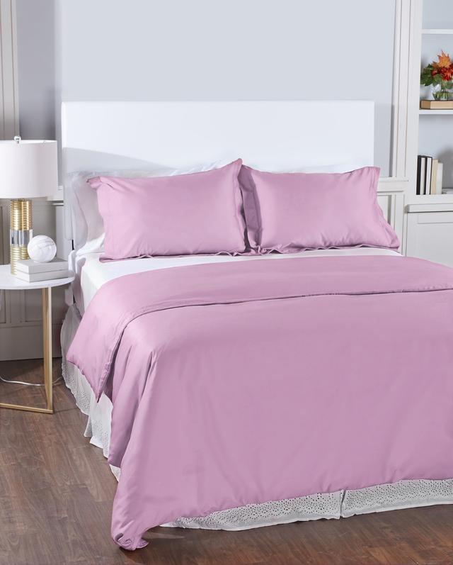 Home Suite 600 Thread-Count 100% Egyptian Cotton Duvet Cover Set | Style: Old Rose | Size: TWIN | by TSC