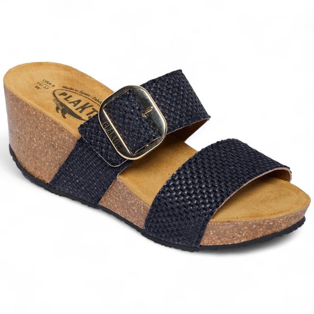 Plakton Wonder Wedge Sandal | Style: Black | Size: 41 | by TSC