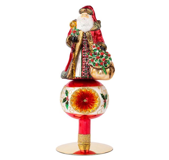 Huras Family Ornaments Holly Berry Santa Tree-Topper | by TSC