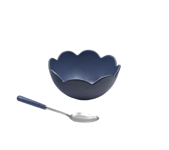 Temp-tations 2qt Bowl with Serving Spoon | Style: Woodlandslatebl | by TSC