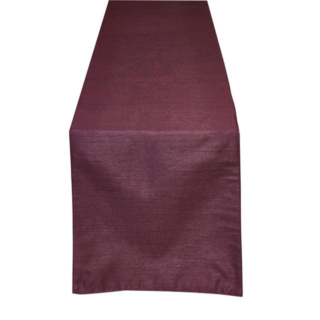 Mera Linens Faux Silk Table Runner | Style: Plum | by TSC