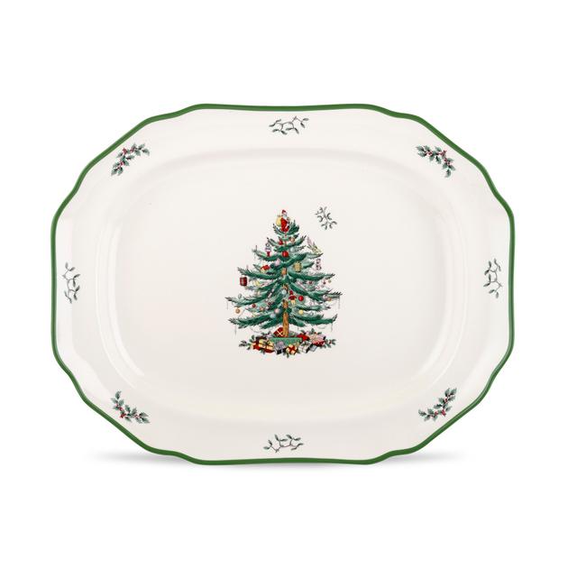 Portmeirion - Spode Portmeirion Spode Christmas Tree Sculpted 19" Platter | by TSC
