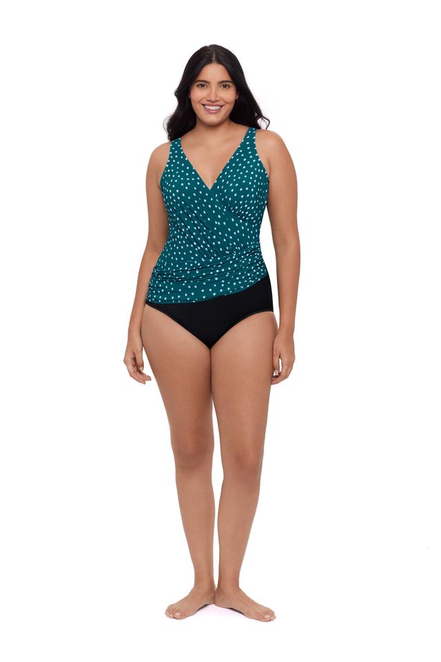 Trimshaper Addison One Piece Bathing Suit | Style: Peacock | Size: 12 | by TSC