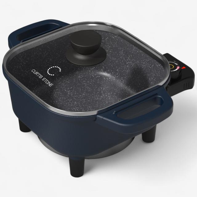 Curtis Stone 8" Dura-Pan Non-Stick Square Electric Skillet | Style: Midnight | by TSC