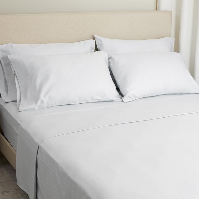 Home Suite Luxury 500 Thread Count Egyptian Cotton Herringbone 6-Piece Sheet Set | Style: Grey | Size: CALIFORNIA KING | by TSC