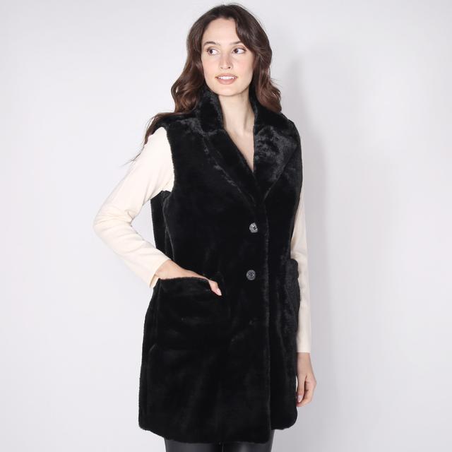 Everyday Jones Faux Fur Vest | Style: Black | Size: Medium | by TSC
