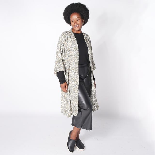 Shannon Passero Printed Kimono | Style: Brown Diamond | Size: 1X | by TSC