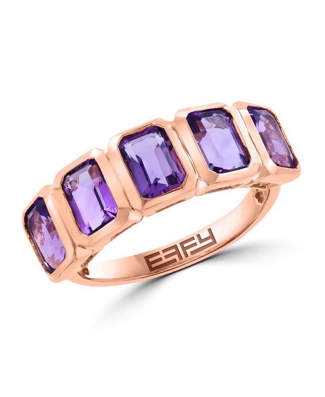 Effy Jewellery 14K Gold Gemstone Ring | Style: Rgl/Amethyst | Size: 6 | by TSC