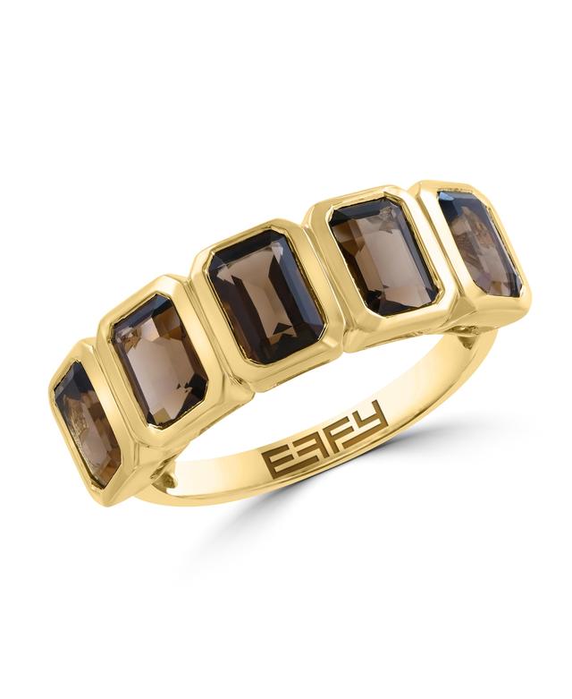 Effy Jewellery 14K Gold Gemstone Ring | Style: Ygl/Smoky Qtz | Size: 5 | by TSC