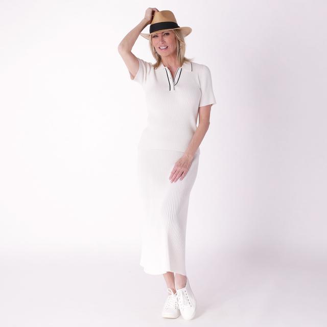 Brian Bailey Knit Skirt | Style: Ivory | Size: XS | by TSC