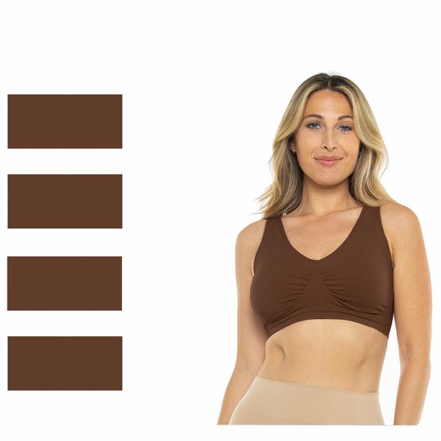 Rhonda Shear Shapewear Shear Original Ahh Bra (5-Pack) | Style: Espresso | Size: Small | by TSC