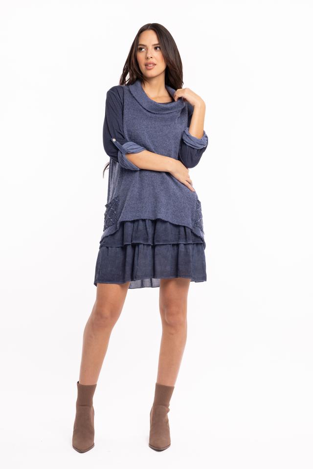 M Made In Italy Dress | Style: Navy | Size: XS | by TSC